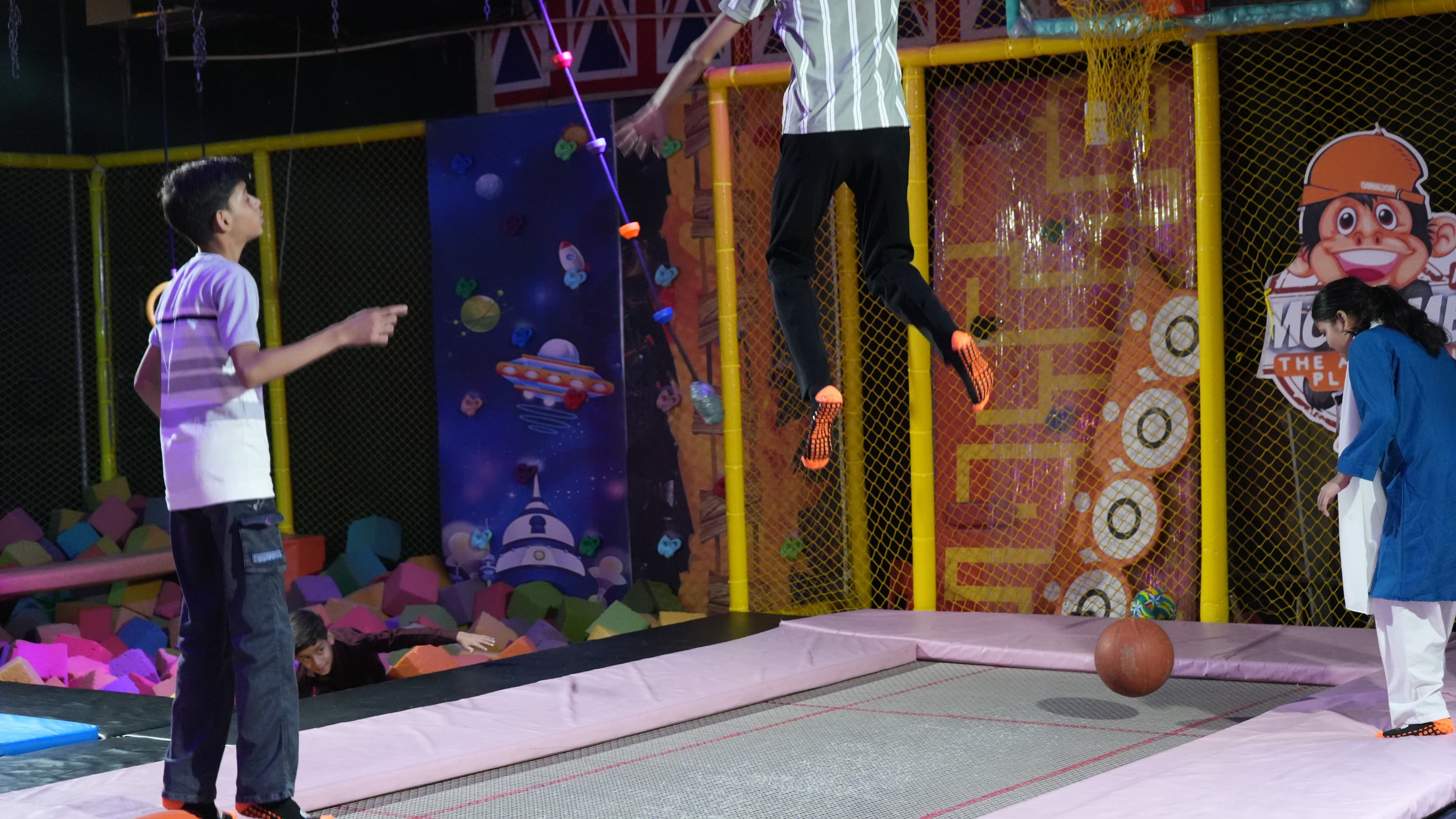 Trampoline action